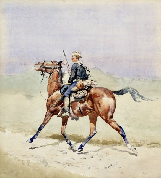 The Advance Guard  by Frederic Remington - Hand-Painted Oil Painting Reproduction