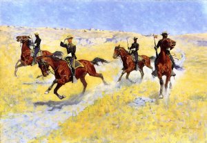 The Advance Oil painting by Frederic Remington