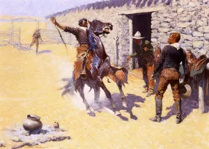 The Apaches! Oil painting by Frederic Remington