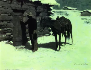 The Belated Traveler Oil painting by Frederic Remington