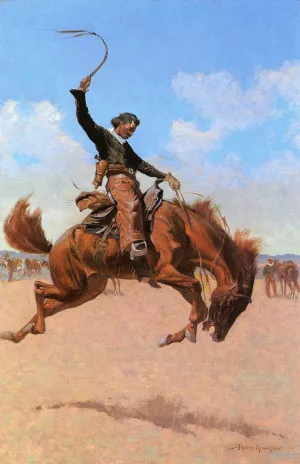 The Bronco Buster by Frederic Remington Oil Painting