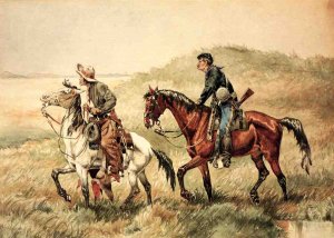 The Couriers Oil painting by Frederic Remington