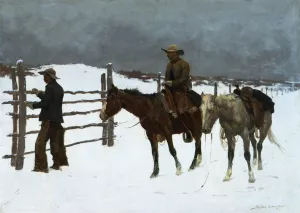 The Fall of the Cowboy painting by Frederic Remington