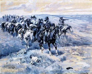 The First Trappers by Frederic Remington Oil Painting