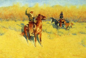 The Long-Horn Cattle Sign Oil painting by Frederic Remington