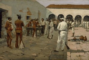 The Mier Expedition- The Drawing Of The Black Bean by Frederic Remington Oil Painting