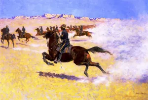 The Pursuit by Frederic Remington Oil Painting