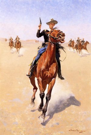 The Trooper Oil painting by Frederic Remington
