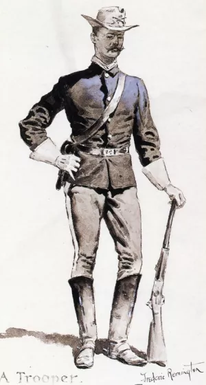 Trooper painting by Frederic Remington