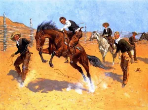 Turn Him Loose, Bill by Frederic Remington Oil Painting