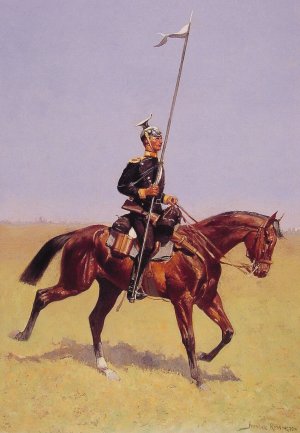 Uhlan Lancer Oil painting by Frederic Remington