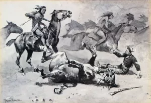 Unhorsed by Frederic Remington - Oil Painting Reproduction