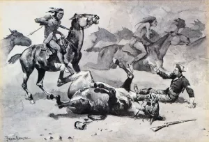 Unhorsed Oil painting by Frederic Remington