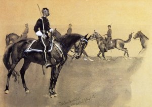 West Pont Riding Hall Oil painting by Frederic Remington