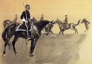 West Pont Riding Hall by Frederic Remington Oil Painting