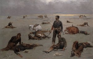 What an Unbranded Cow Has Cost by Frederic Remington Oil Painting