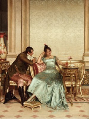A Merry Jest by Frederic Soulacroix Oil Painting
