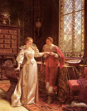 La Demande En Mariage by Frederic Soulacroix Oil Painting