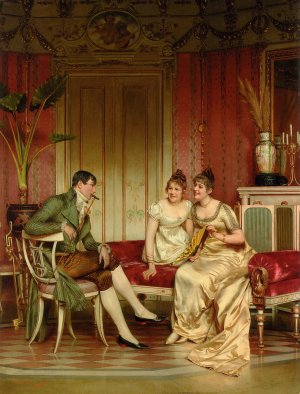 The Afternoon Visitor by Frederic Soulacroix Oil Painting