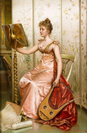 The Recital by Frederic Soulacroix Oil Painting