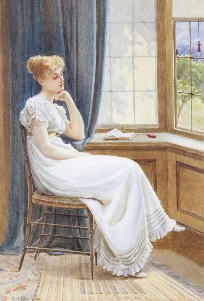 Wandering Thoughts by Frederick Alfred Slocombe - Hand-Painted Oil Painting Reproduction