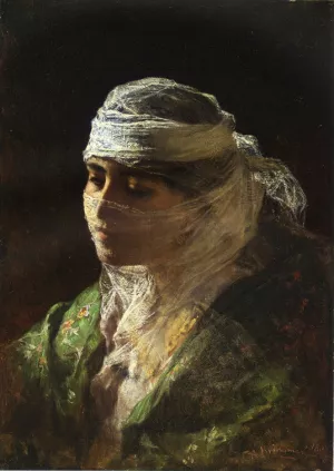 A Veiled Beauty of Constantinople painting by Frederick Arthur Bridgman