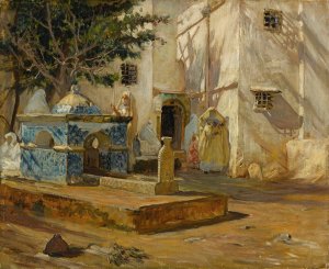Alger Mareh by Frederick Arthur Bridgman Oil Painting