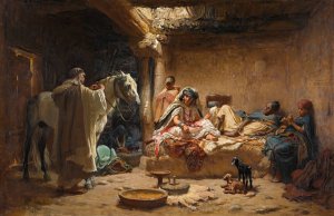 An Interior In Biskra by Frederick Arthur Bridgman Oil Painting