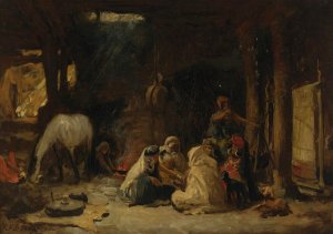 At Rest, Algeria by Frederick Arthur Bridgman Oil Painting