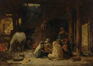 At Rest, Algeria Oil painting by Frederick Arthur Bridgman
