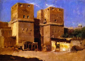 Bab-el Nasr, Cairo by Frederick Arthur Bridgman Oil Painting