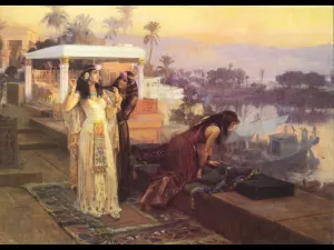 Cleopatra on the Terraces of Philae Oil painting by Frederick Arthur Bridgman