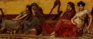 Design for the Decoration of an Aeolian Harp by Frederick Arthur Bridgman Oil Painting