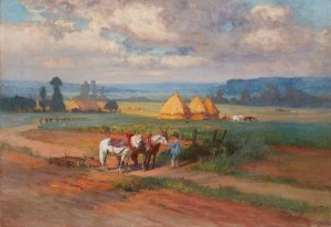 En Normandie by Frederick Arthur Bridgman Oil Painting