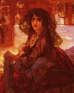 Harem Girl painting by Frederick Arthur Bridgman