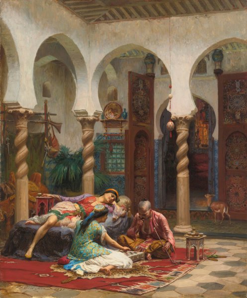 Idle Moments  by Frederick Arthur Bridgman - Hand-Painted Oil Painting Reproduction