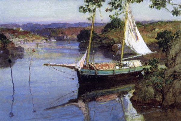 In the Cove by Frederick Arthur Bridgman - Hand-Painted Oil Painting Reproduction
