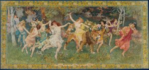 La Fete Des Bois, Les Bacchantes by Frederick Arthur Bridgman Oil Painting