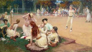 Lawn Tennis Club by Frederick Arthur Bridgman Oil Painting