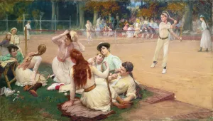 Lawn Tennis Club by Frederick Arthur Bridgman Oil Painting