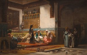 Moorish Interior by Frederick Arthur Bridgman Oil Painting