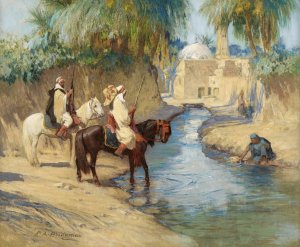 Return From The Hunt by Frederick Arthur Bridgman Oil Painting