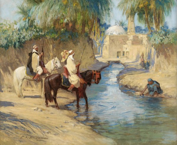 Return From The Hunt by Frederick Arthur Bridgman - Hand-Painted Oil Painting Reproduction