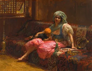 Tender Moments Oil painting by Frederick Arthur Bridgman