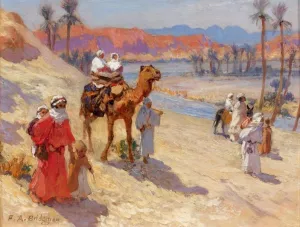 The Caravan La Caravane by Frederick Arthur Bridgman - Oil Painting Reproduction