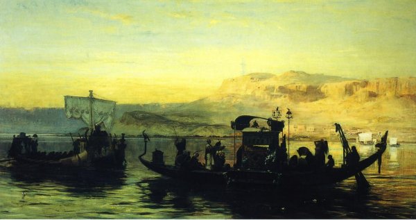 The Funeral of the Mummy by Frederick Arthur Bridgman - Hand-Painted Oil Painting Reproduction