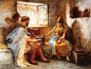 The Game of Chance Oil painting by Frederick Arthur Bridgman