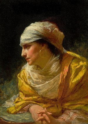 The Glance by Frederick Arthur Bridgman Oil Painting