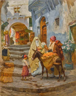 The orange seller by Frederick Arthur Bridgman Oil Painting