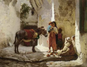 The Orange Seller painting by Frederick Arthur Bridgman